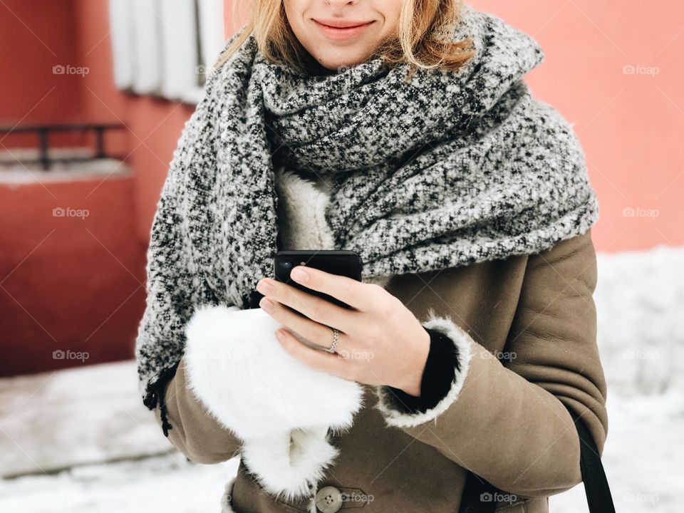 Winter, Cold, Scarf, Woman, Fall