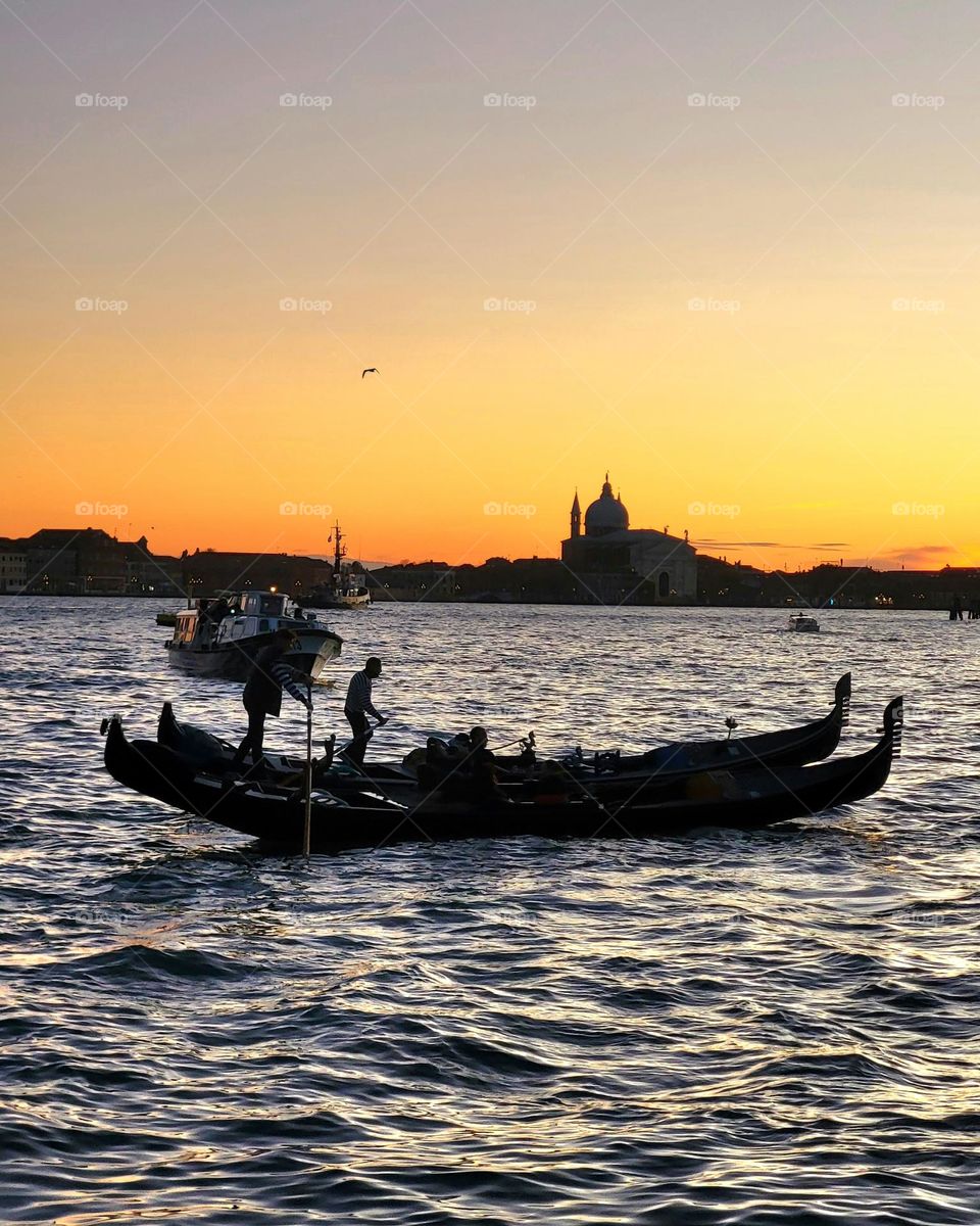 sunset in Venice