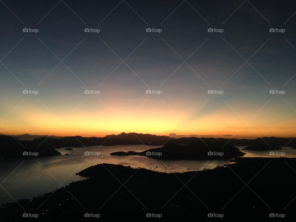 Sunset. Sunset at Mt. Tapyas Coron Palawan