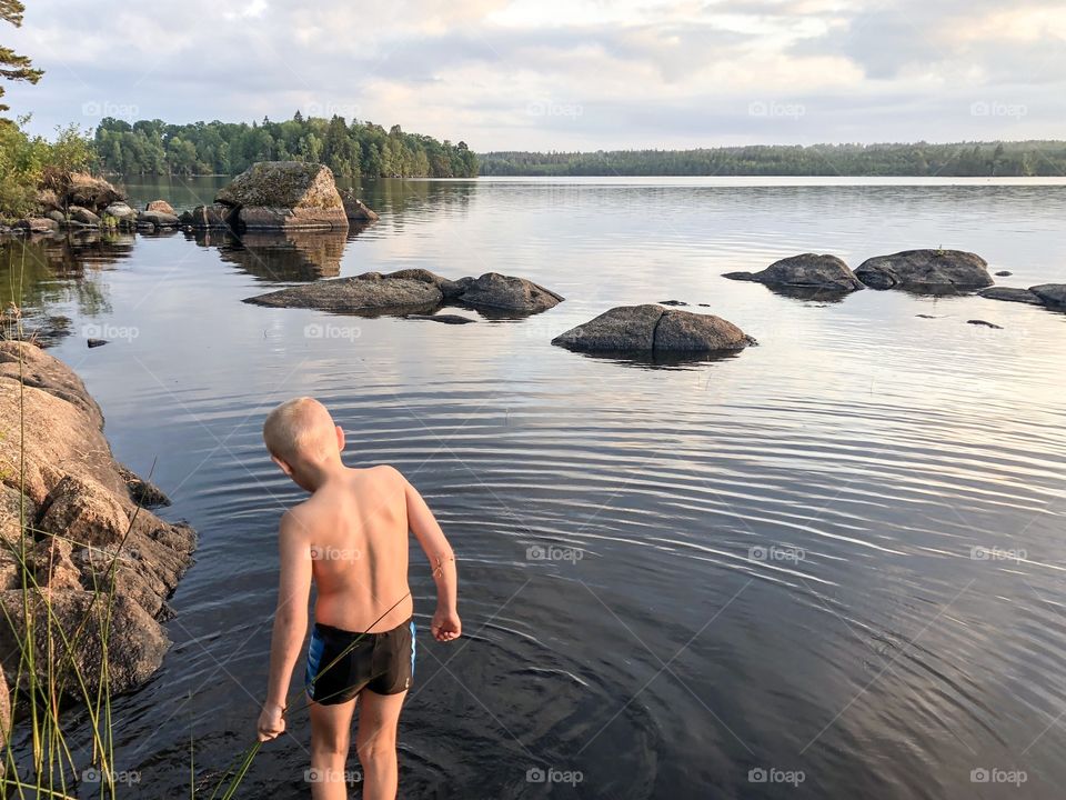 Boy at the lake