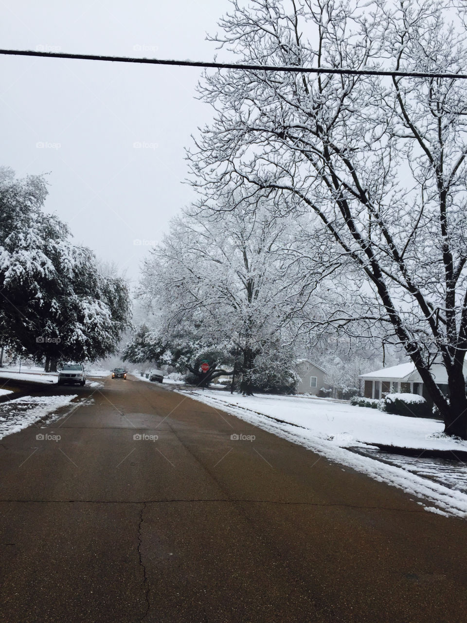 Snow in Greenwood, MS