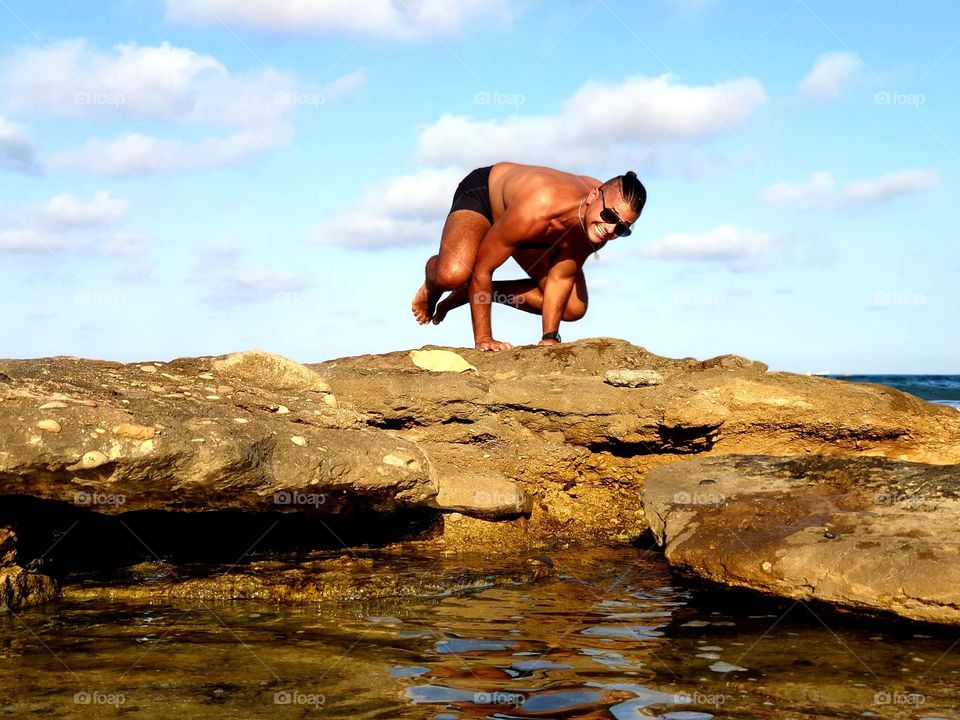 Yoga#training#concentrated#exercise#body#position#outdoors