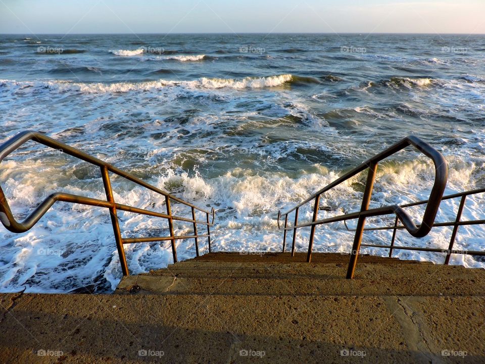 Stairs to water