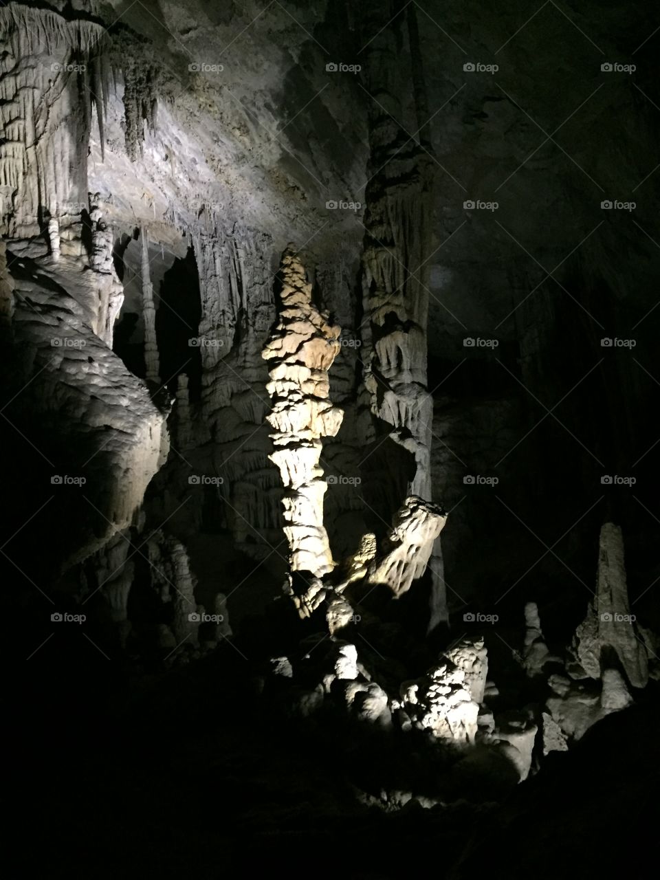 Stalagmite Tower in the heart of the cave