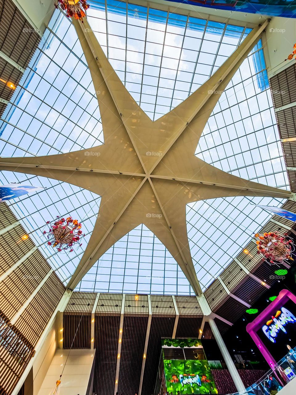 Ceiling of a shopping mall