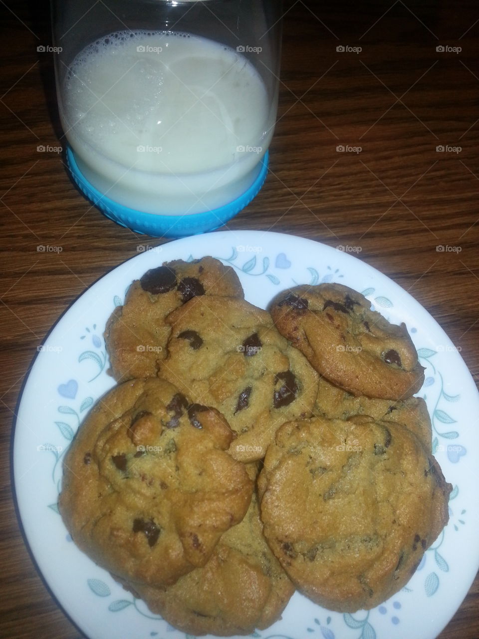 homemade cookies and milk. after school snack :)