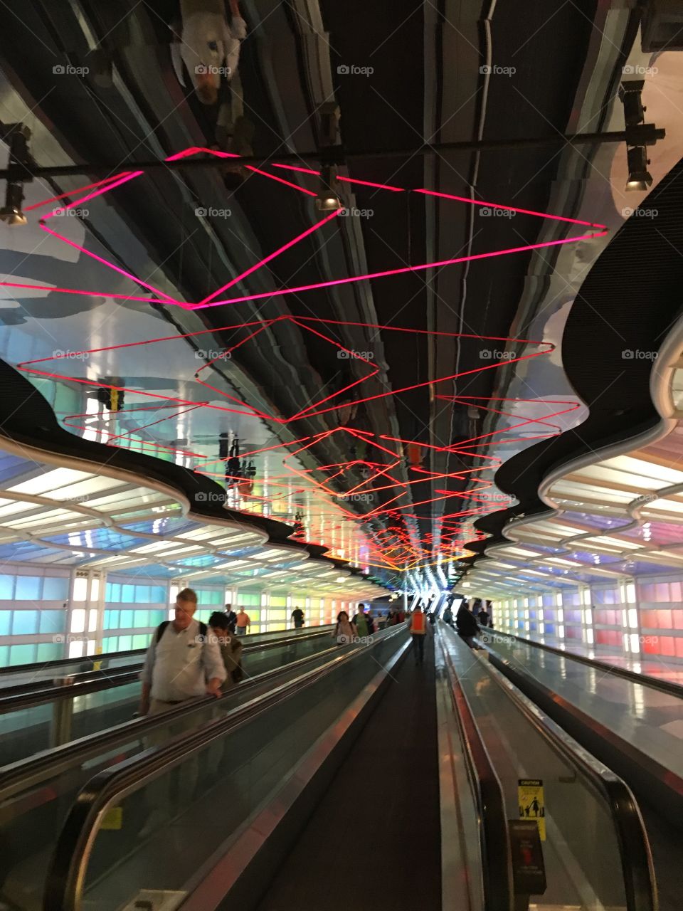 Beautiful neon lights no longer grasp the attention of Chicago O'Hare's frequent visitors.