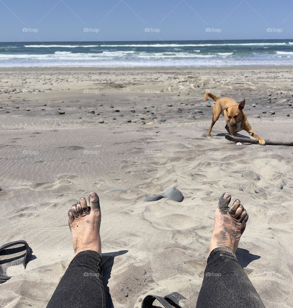 Beach days playing in the sand