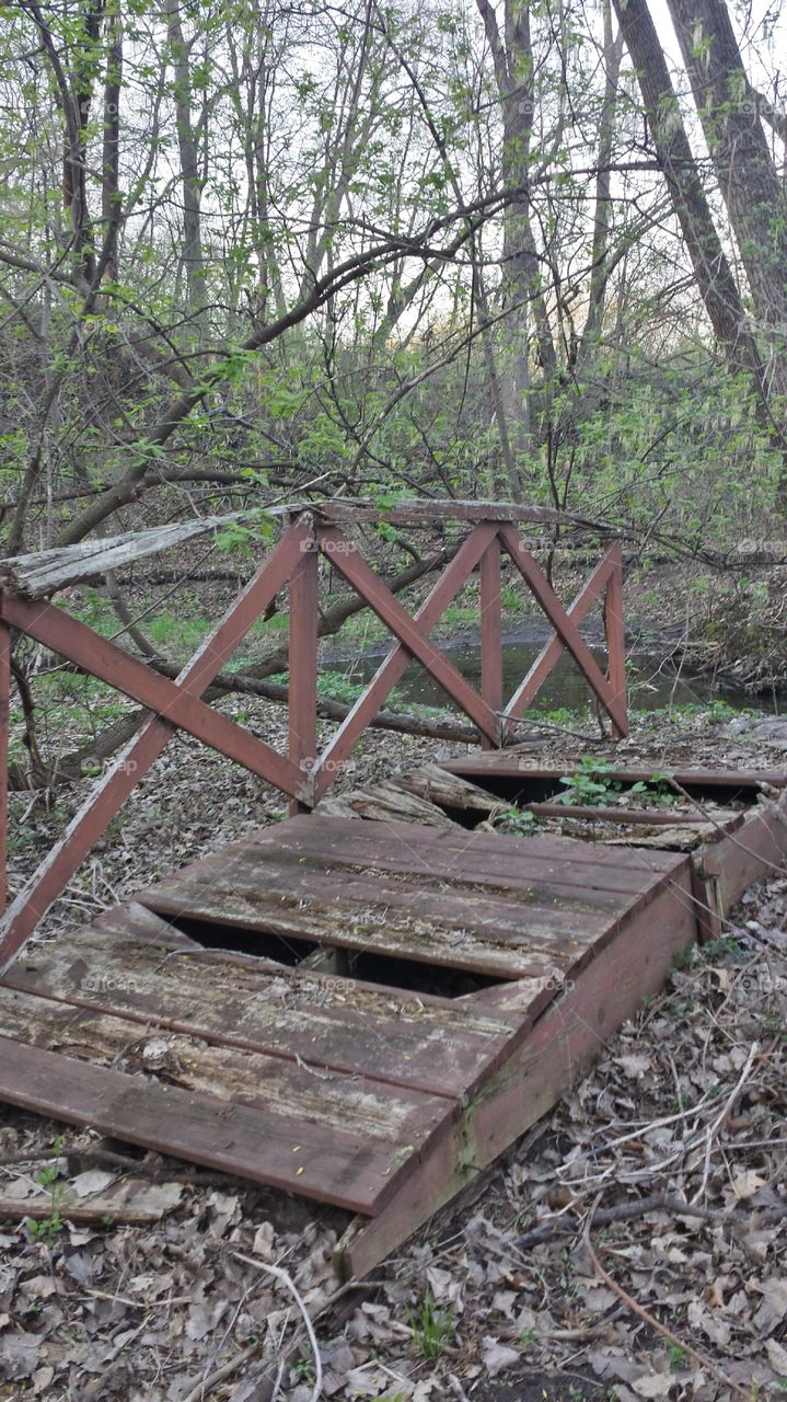 dilapidated bridge