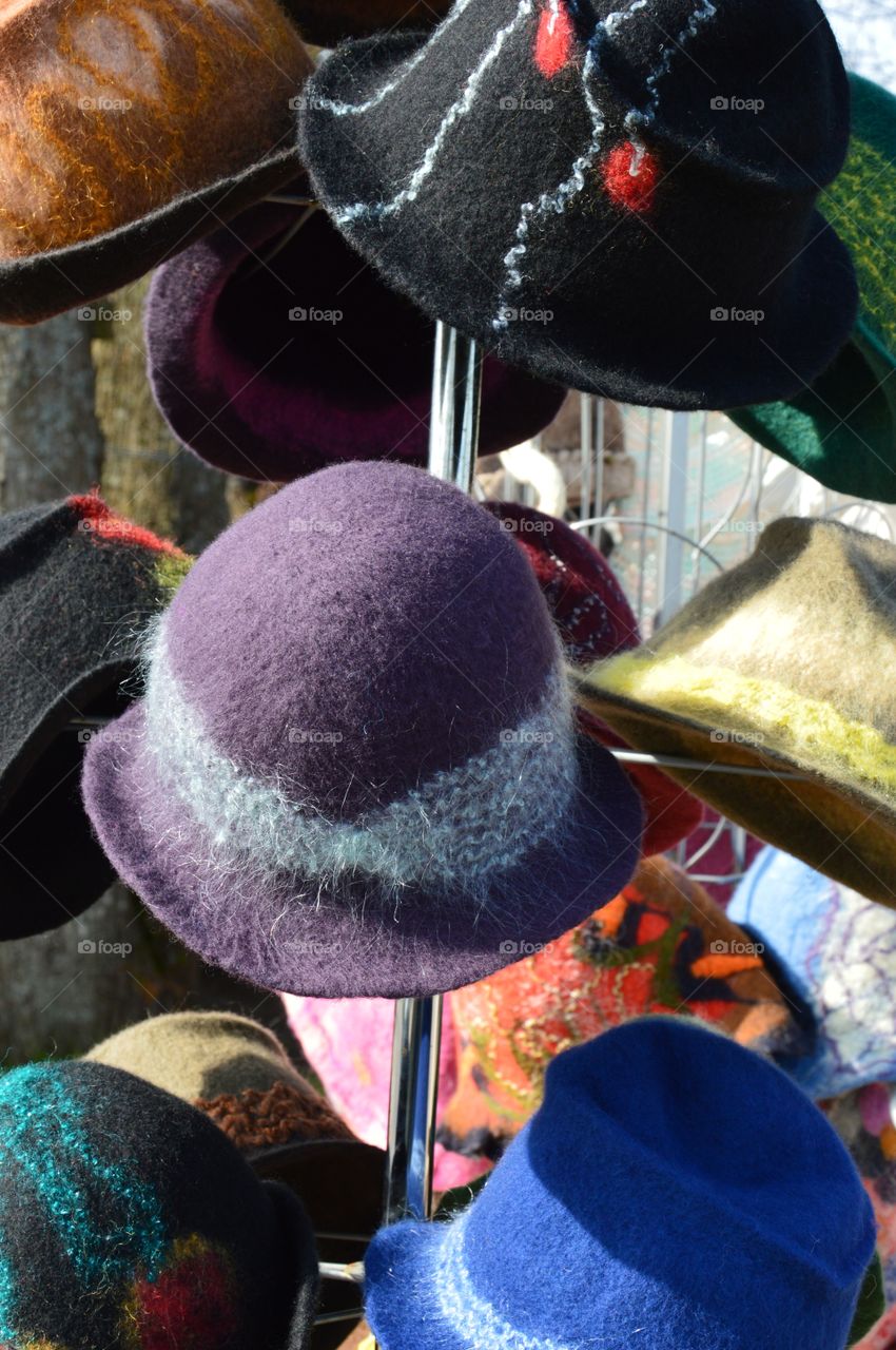 hats for sale at local store