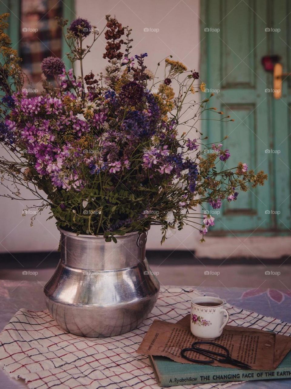 The smell of straw papers and beautiful colors of wildflowers in the summertime..