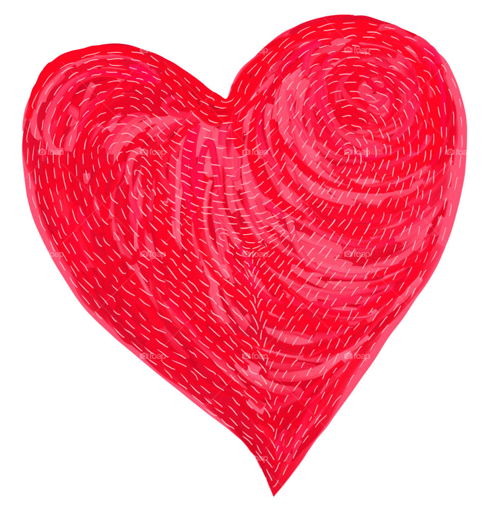 Heart illustration, Valentine day