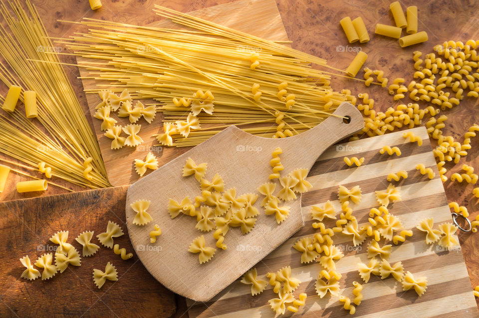 Different types of pasta