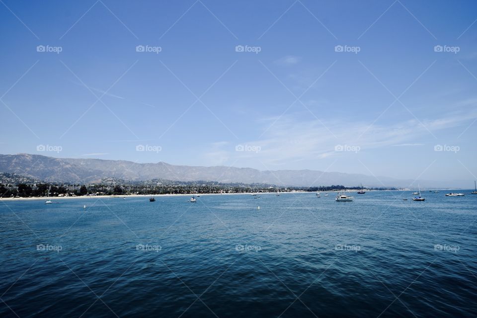 Santa Barbara view from the Santa Barbara pier