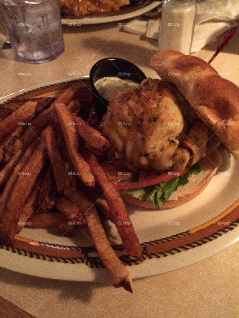Is a crab cake sandwich and fries not the most perfect meal?
