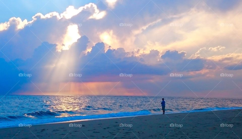 Cape Cod Pre-sunset Heaven. while waiting for the sun to set in Herring Cove Beach in Cape Cod