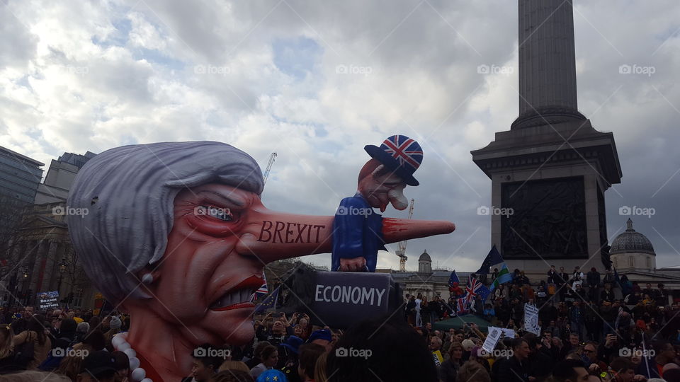 Anti-Brexit demonstration, Trafalgar Square, London