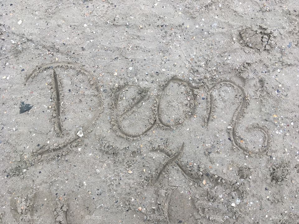 Name in sand 