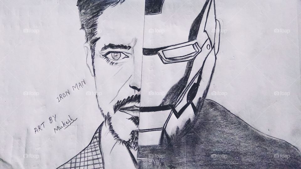 I am very excited to sell my iron man 🔥 sketch to you friends. As you know what are the value of sketches and this is iron man yar. mugembo khush huwa