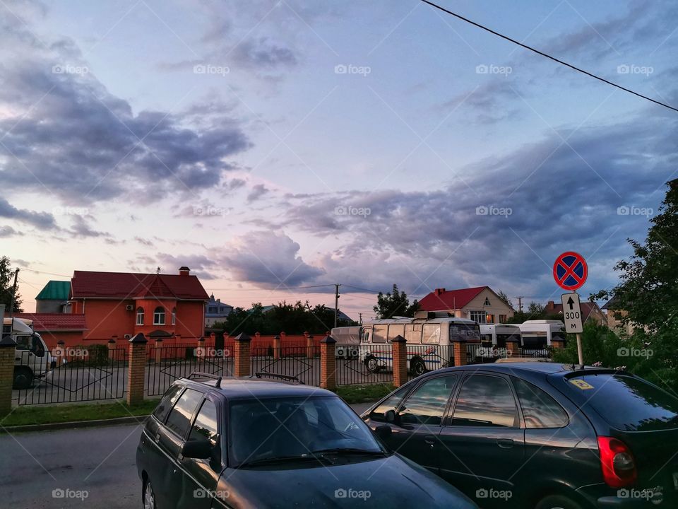 Cars sky clouds moody nature greens wild