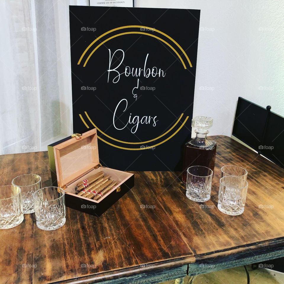 Bourbon and cigars