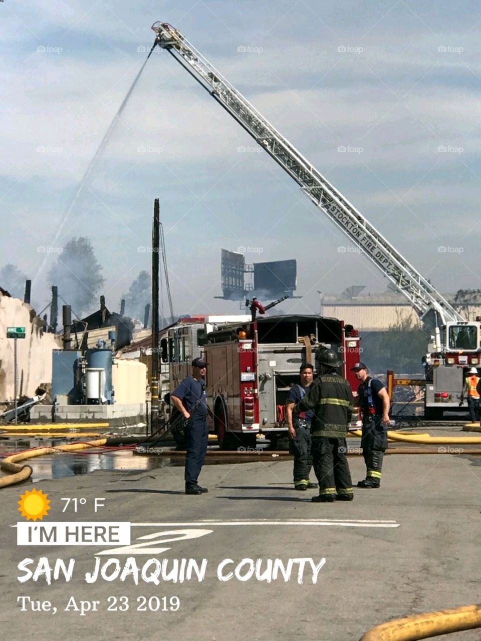 Stockton industrial fire