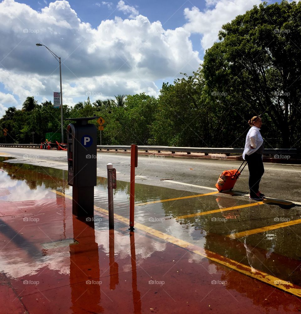 Street, Rain, People, Flood, Competition