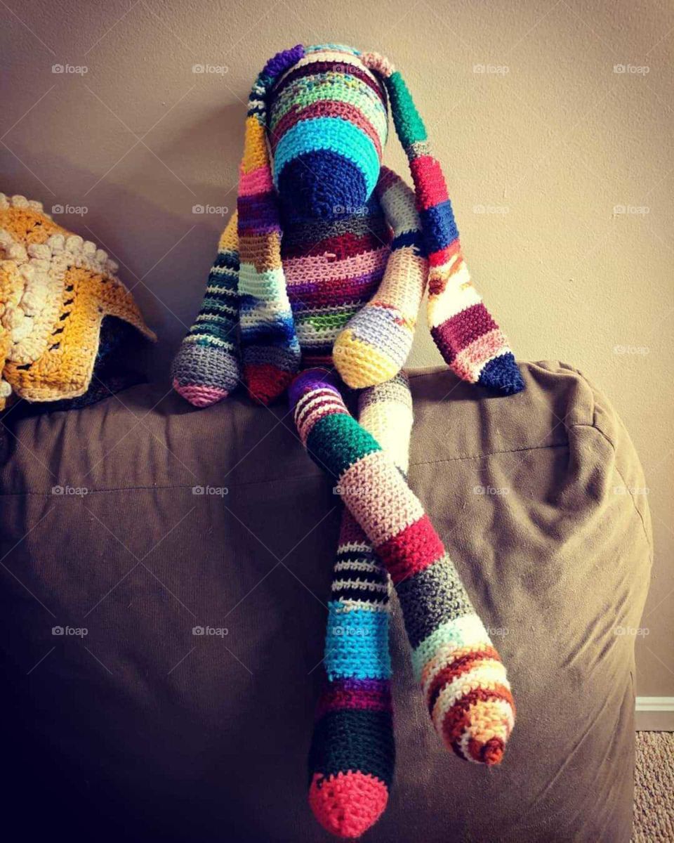 when your daughter asks you to crochet her a giant bunny, you do not disappoint