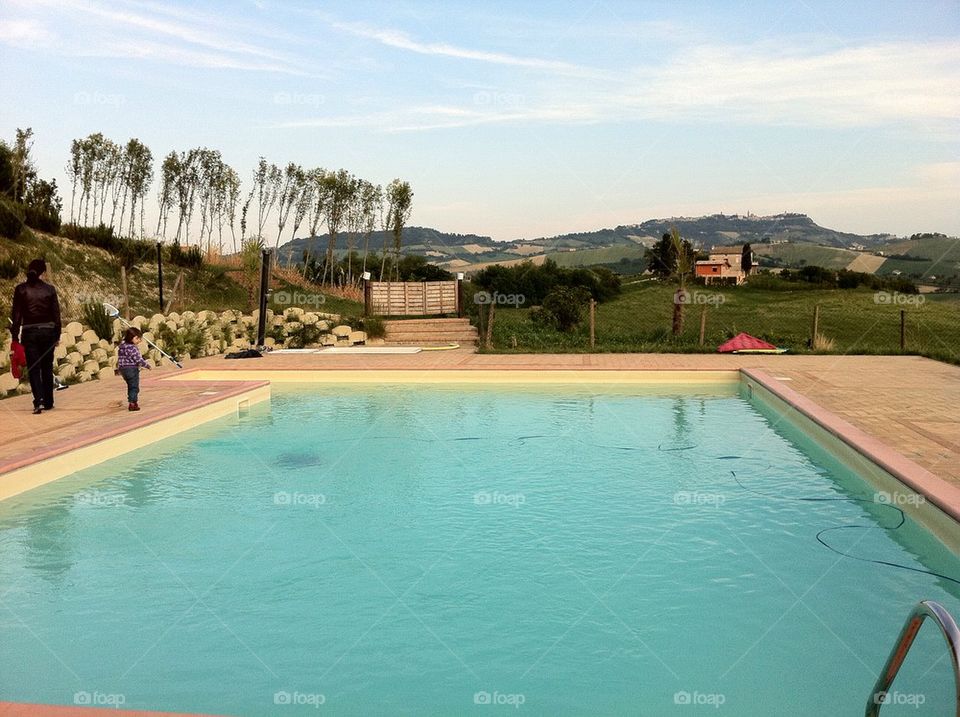 Swimming pool in the country