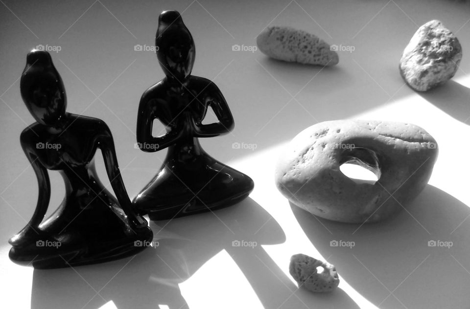 Decorative yoga girls figurines