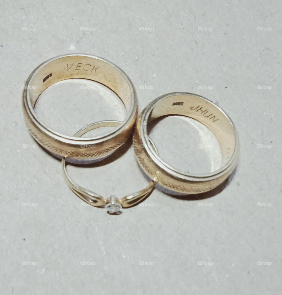 Rings of the promised of forever and always.