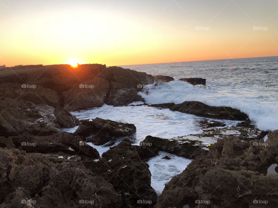 Sunset beach Morocco 