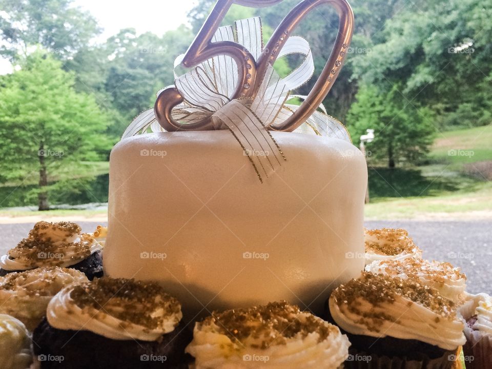 50th wedding anniversary cake topper 