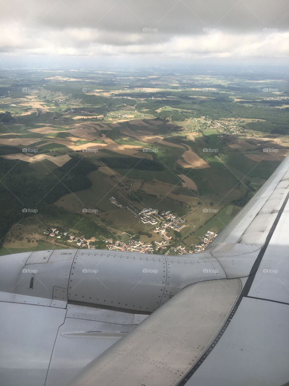 Airplane window view