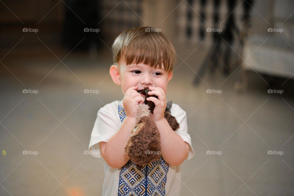 He was probably afraid of the loud music? But he has his soft toy🧸