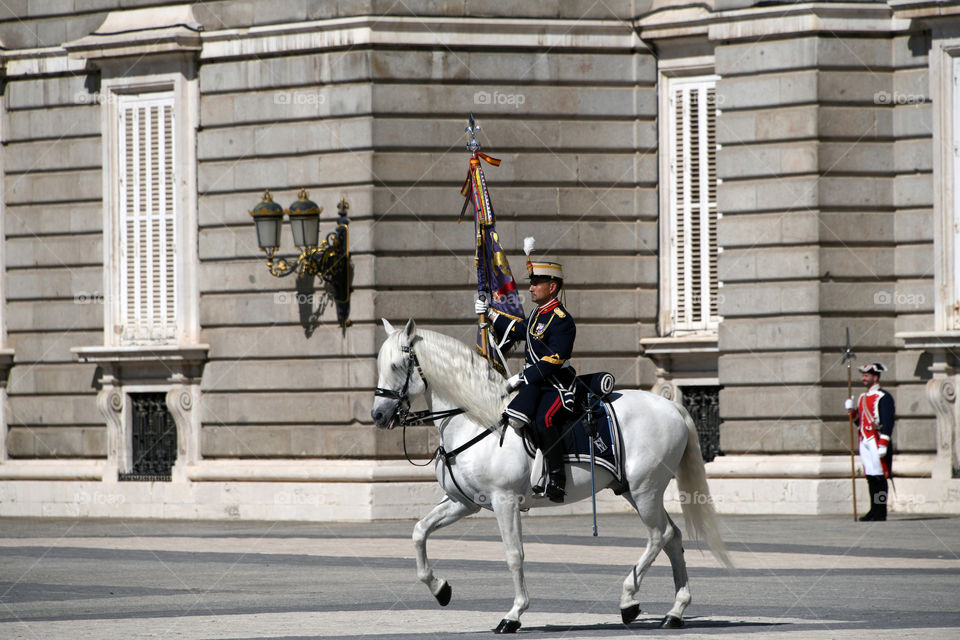 Cambio de guardia, Palacio Real, Madrid, España - Change of guard, Palacio Real, Madrid, Spain