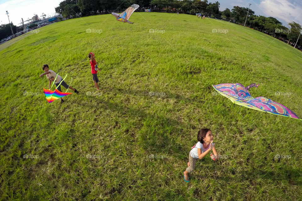 flying a kite