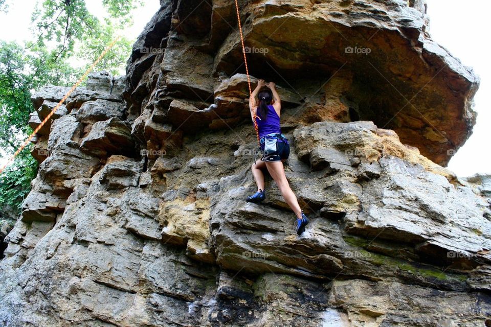 Girl Rock Climbinb