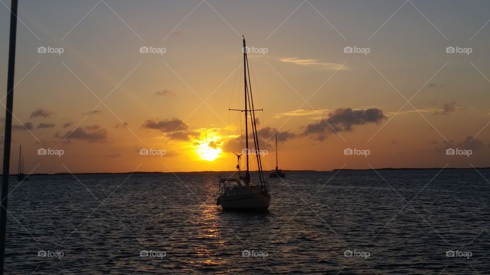 Beautiful sunset in Sunset Cove, Florida.