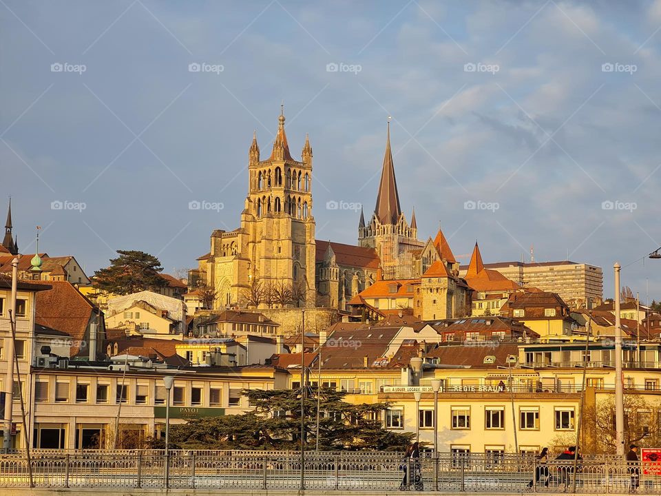 looking over Lausanne, Switzerland