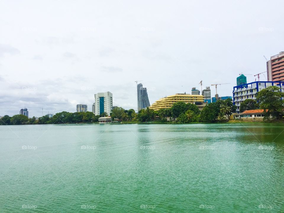 Lakeside Colombo buildings with development 