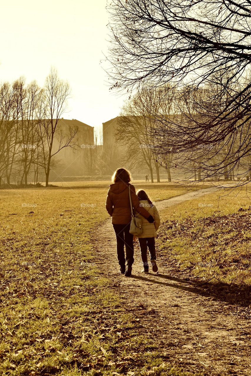 walking in the park