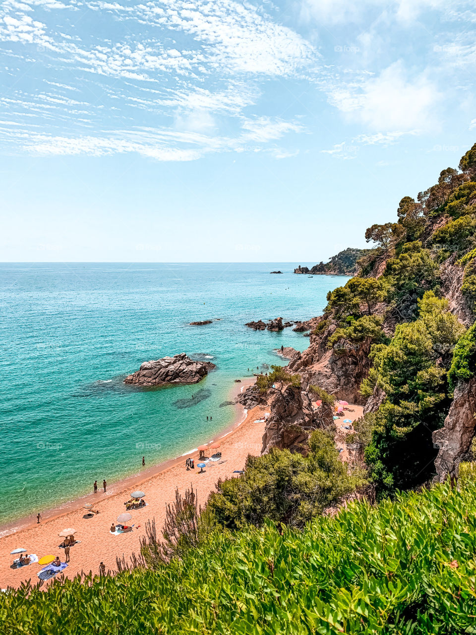 Landscape of a beautiful beach during summer day 