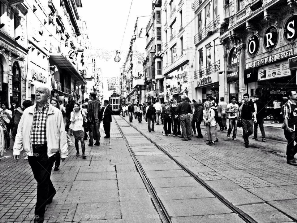Taksim, Istanbul black and white photography 