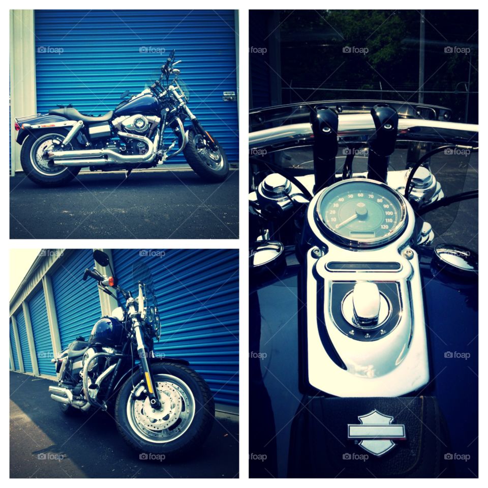 My father's 2012 Harley-Davidson Fatbob. My father's 2012 Harley-Davidson Fatbob