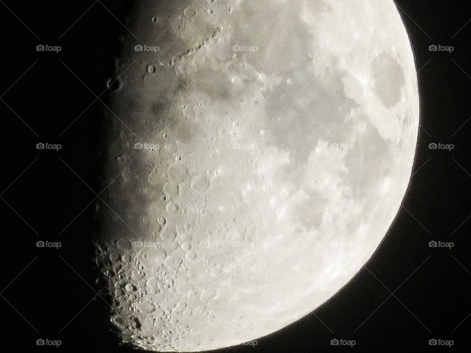 close view of half moon