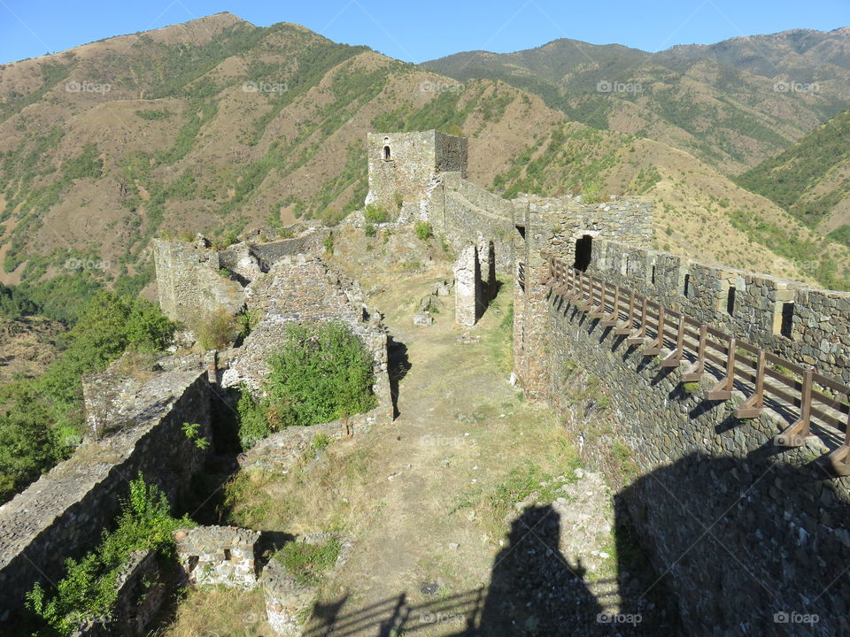 ancient medieval fortress walls