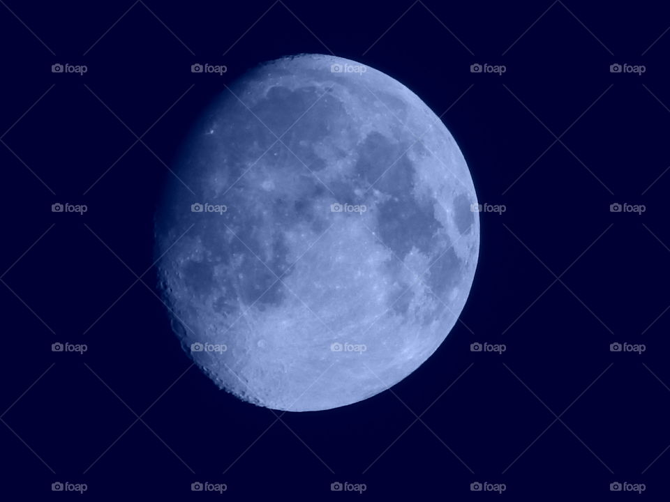 Beautiful full moon close up