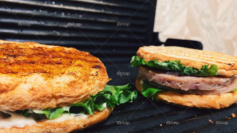 Cooking sandwich