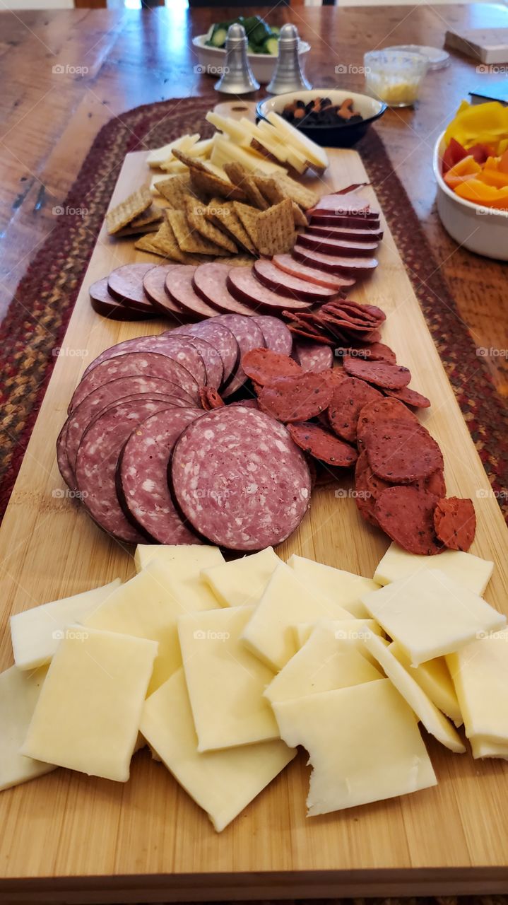 cheese and meat plate